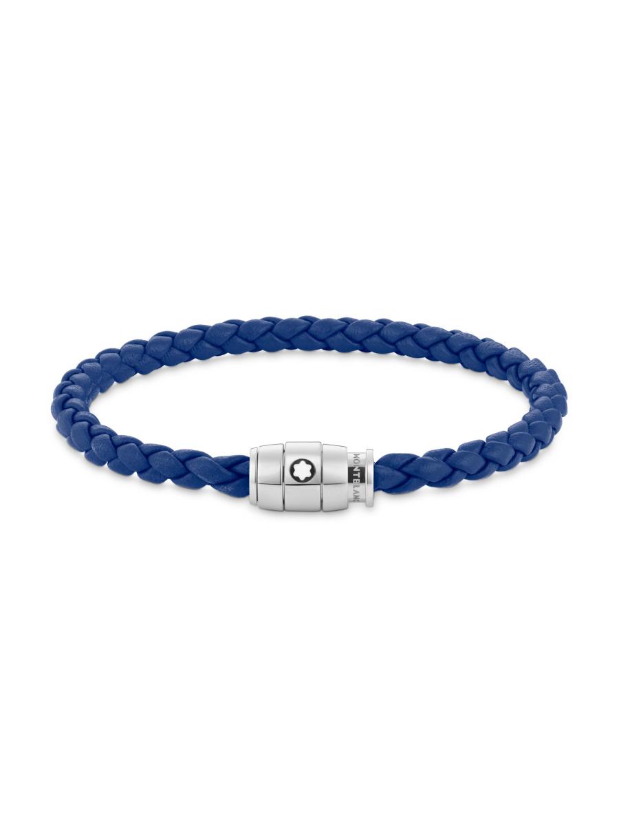 Montblanc Braided Leather Logo Bracelet | Saks Fifth Avenue