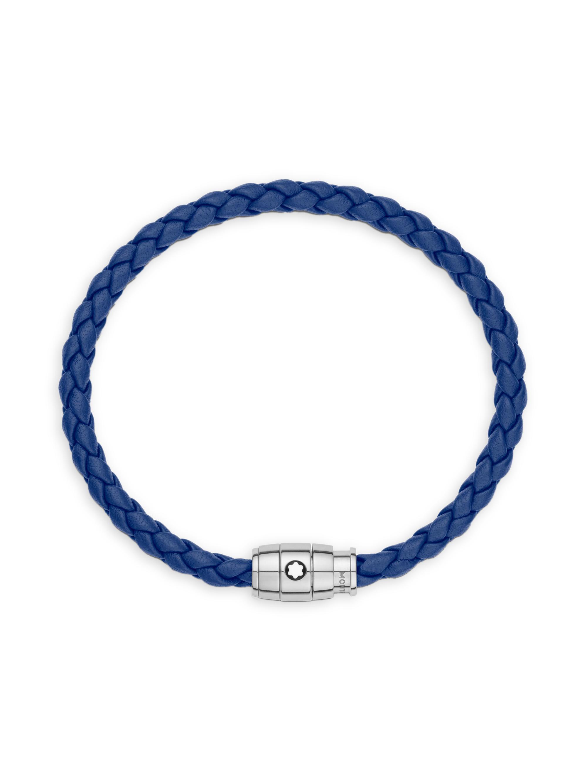 Montblanc Braided Leather Logo Bracelet | Saks Fifth Avenue