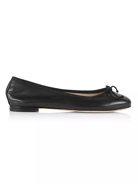 Saks Fifth Avenue Women's Collection Leather Ballet Flats - Black - Size 6.5