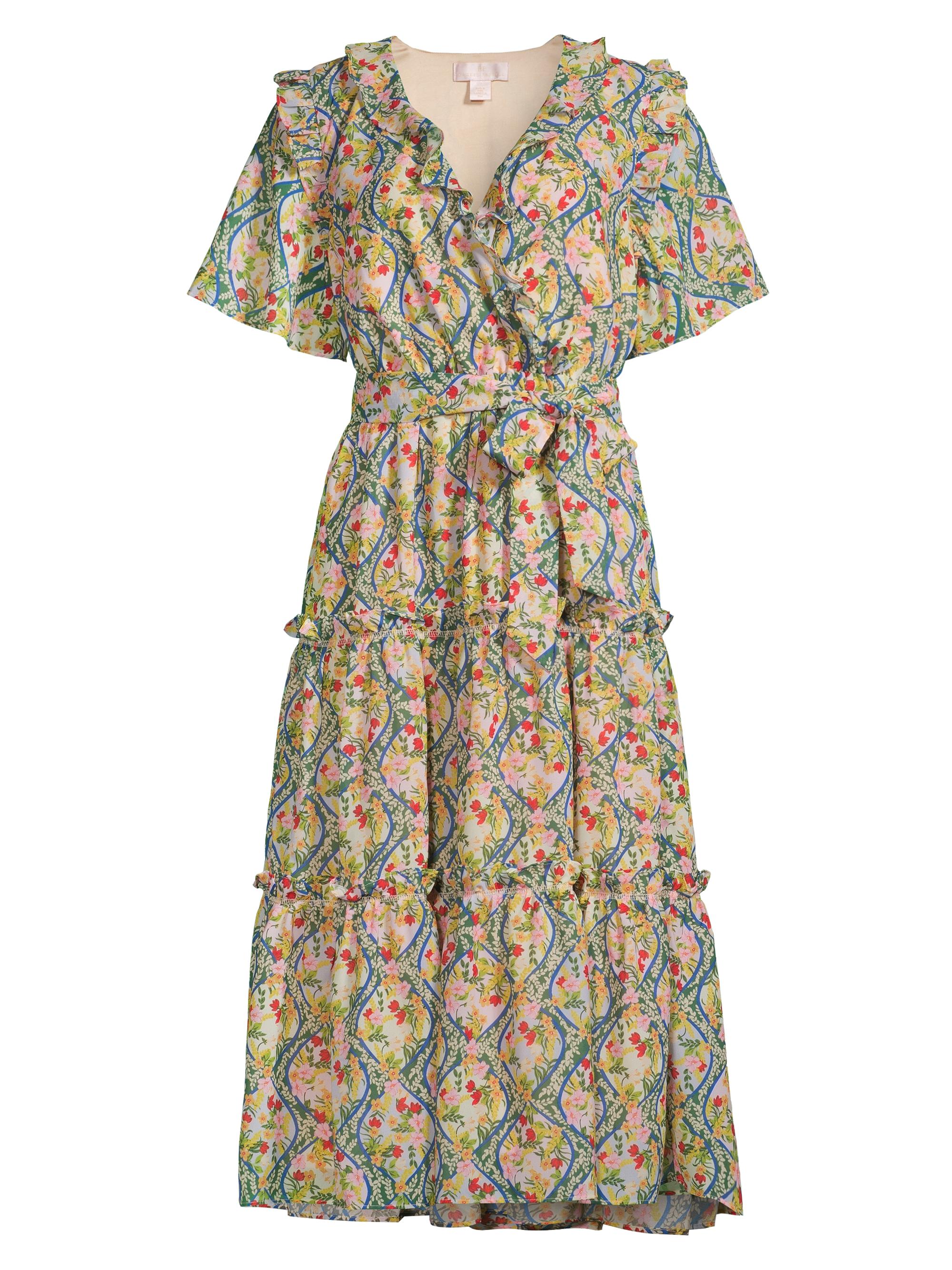 Rachel Parcell Chiffon Floral Surplice Midi-Dress Saks Fifth Avenue