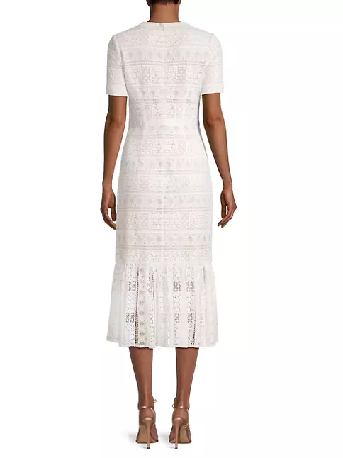 Shop GUCCI Short Stripes Monogram Cotton Short Sleeves Dresses by