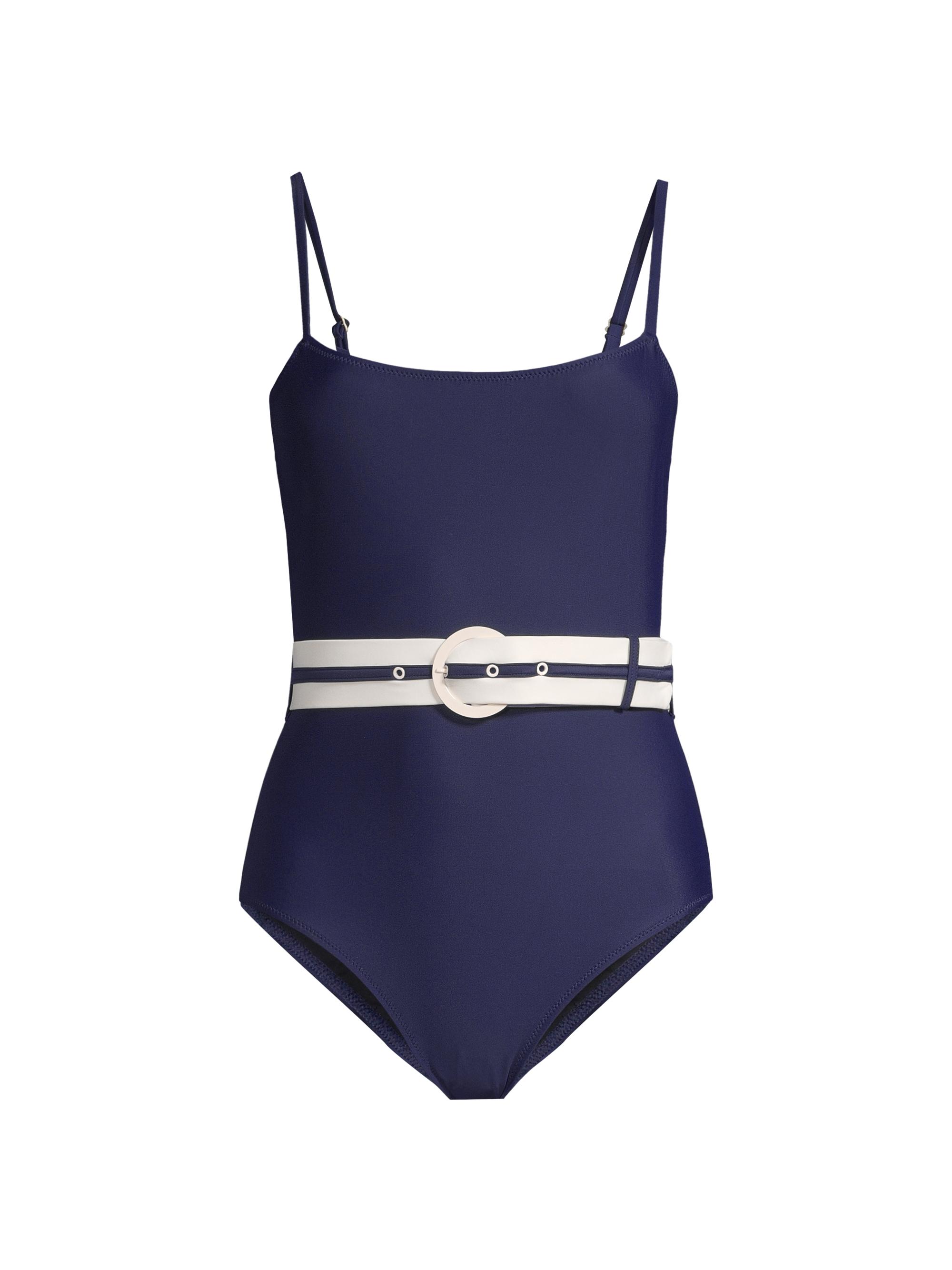 Solid & Striped Women's The Nina Belted One-Piece Swimsuit - Navy