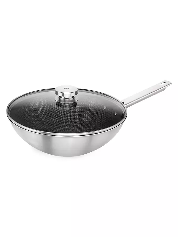 12 inch Stainless Steel Frying Pan with Nonstick Coating & 9-inch Vacuum  Handle