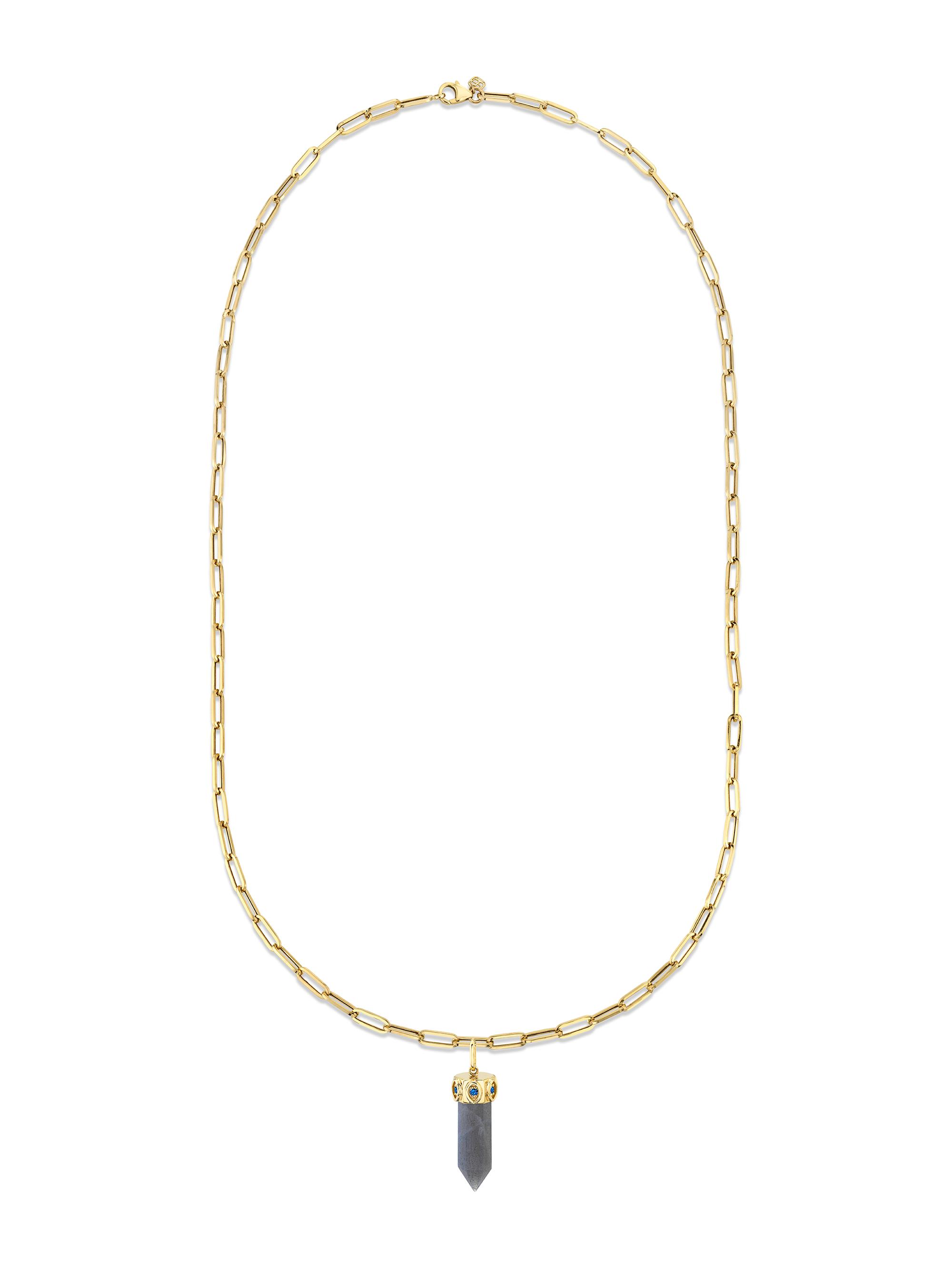 Sydney Evan Women's  14K Yellow Gold, Sapphire & Stone Point Pendant Chain Necklace