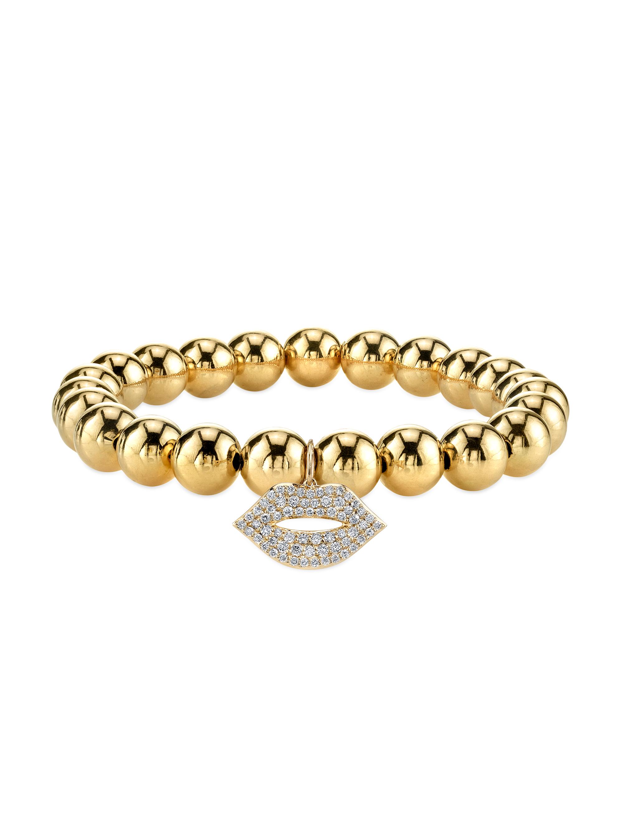 Sydney Evan Women's  14K Yellow Gold & 0.42 TCW Diamond Beaded Stretch Bracelet