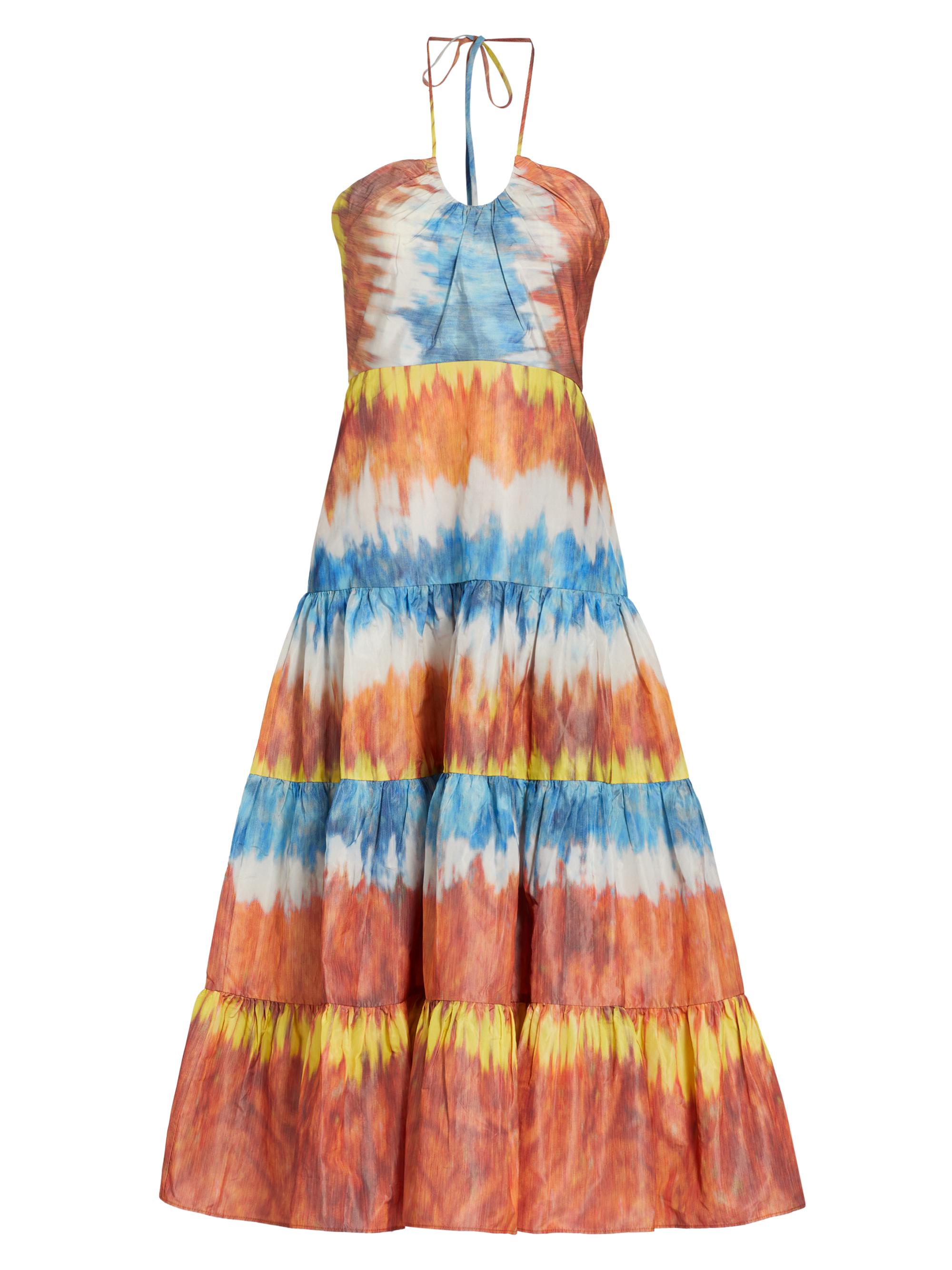 Alexis Women's Roberta Tie-Dye Tiered Midi-Dress - Desert Indigo