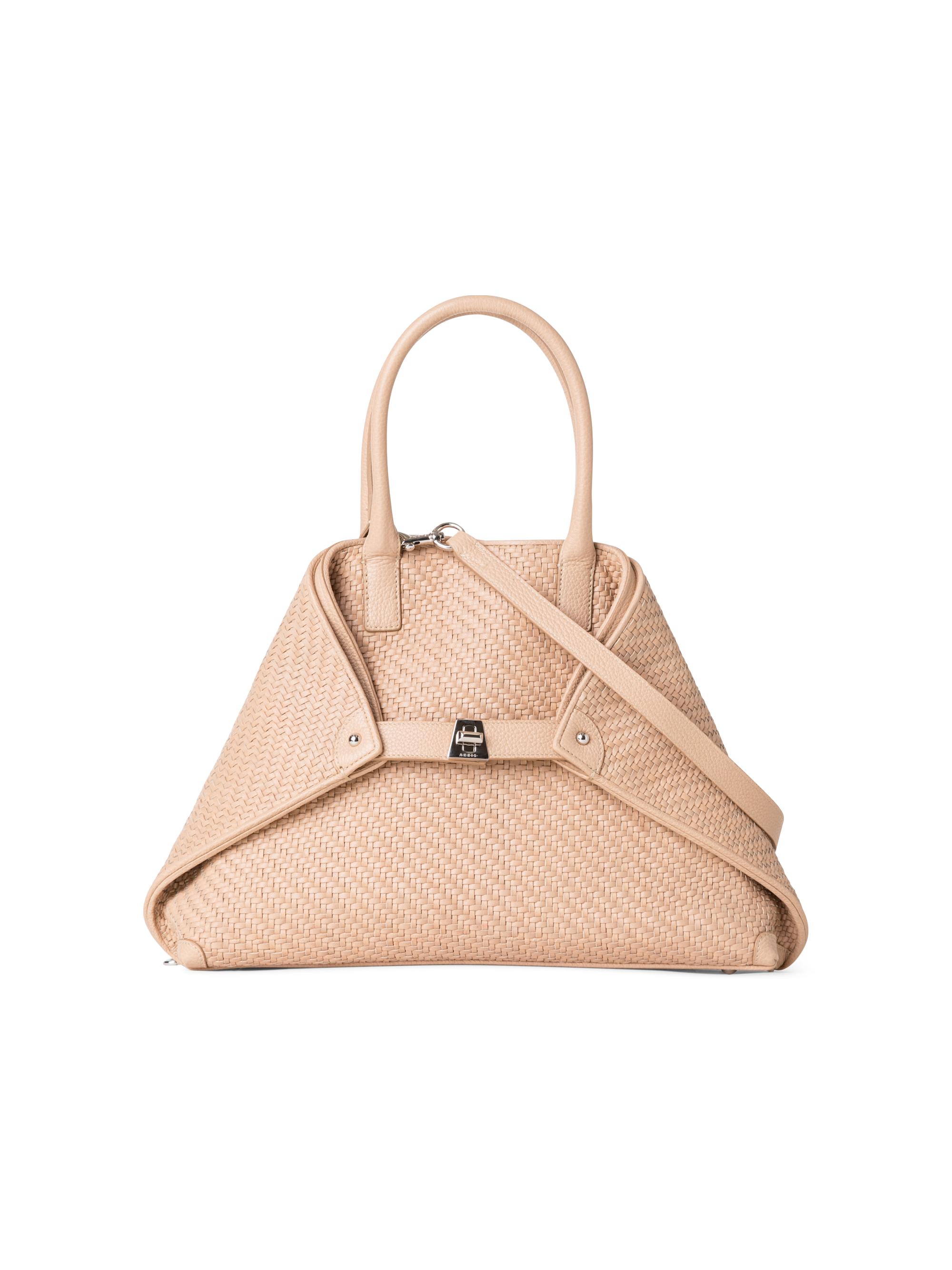 Akris Women's  Ai Braided Leather Top Handle Bag - Cordage