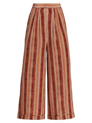 Brunello Cucinelli semi-sheer wide-leg trousers - Orange