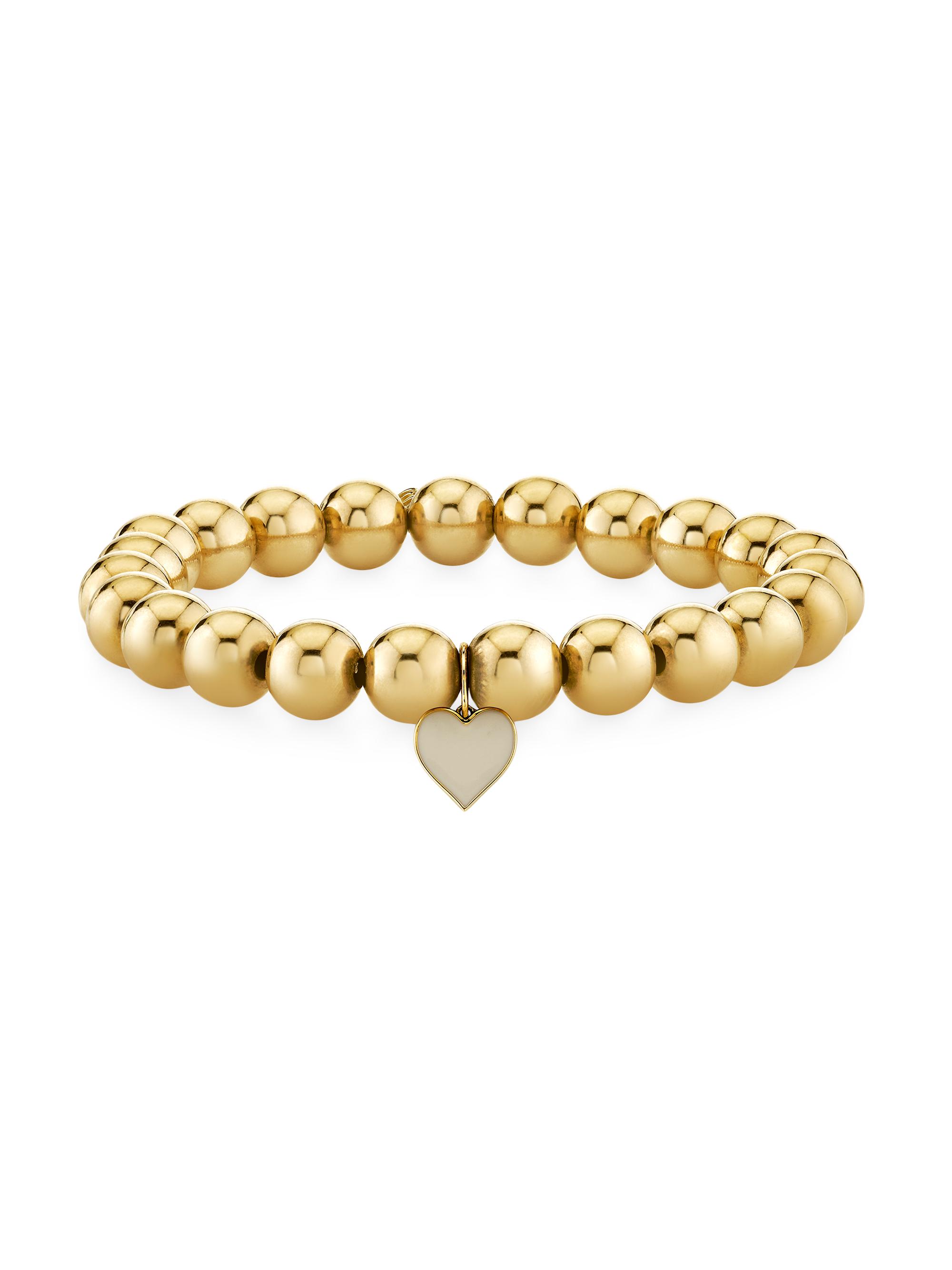 Sydney Evan Women's 14K Yellow Gold & Enamel Beaded Stretch Bracelet - Gold