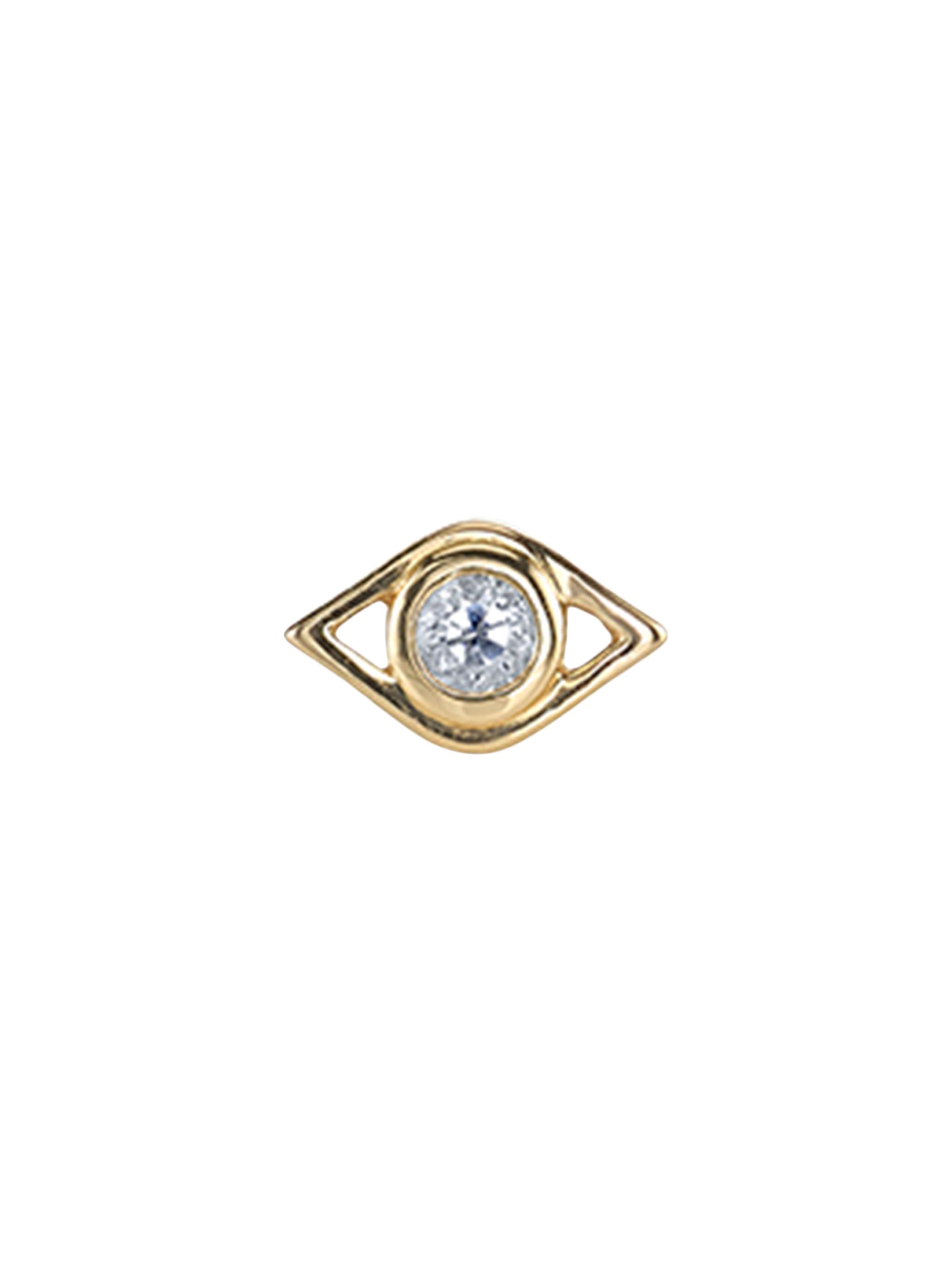Sydney Evan Women's 14K Yellow Gold & 0.03 TCW Diamond Evil Eye Stud Earring - Gold