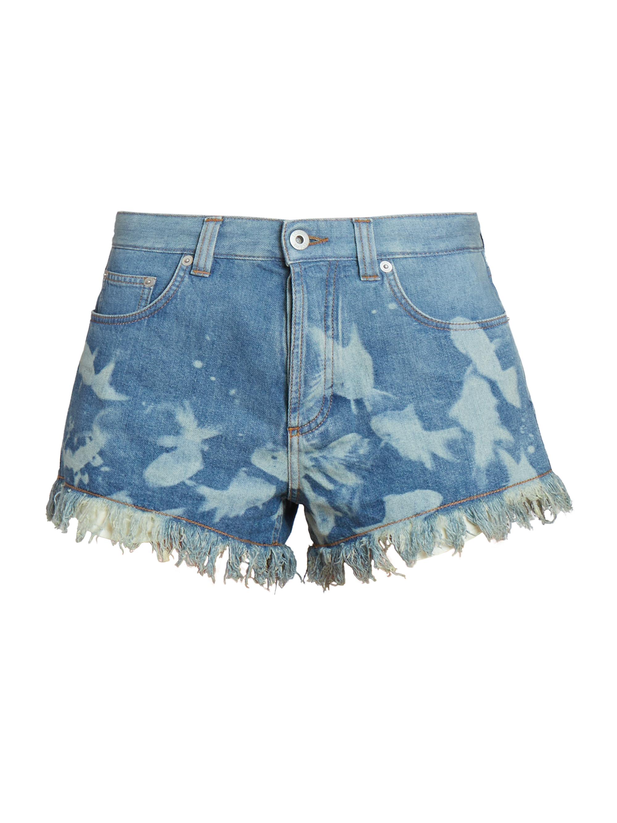 LOEWE LOEWE x Paula's Ibiza Fish Denim Shorts | Saks Fifth Avenue