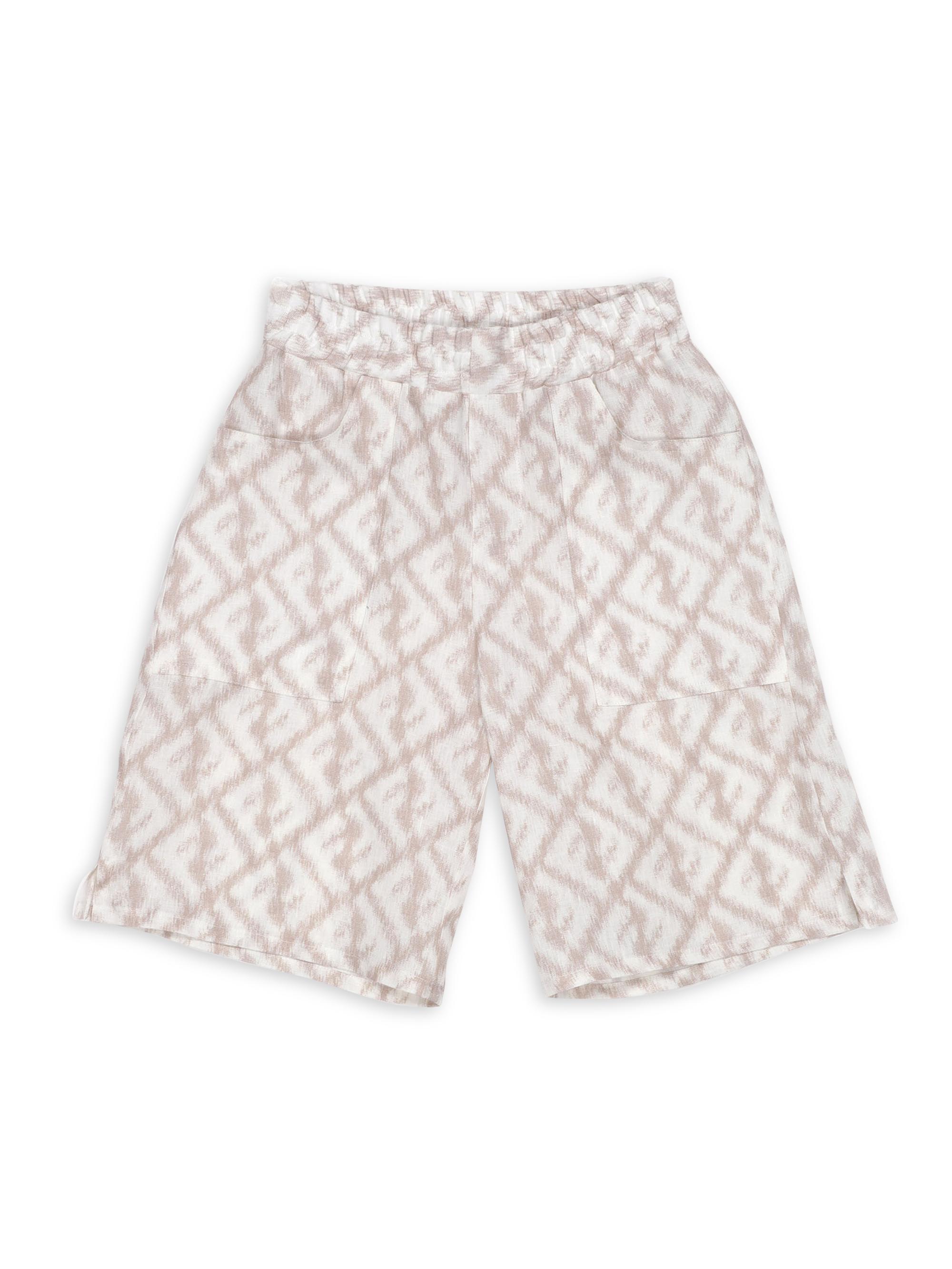 Fendi Boy's FF Linen Shorts - Beige