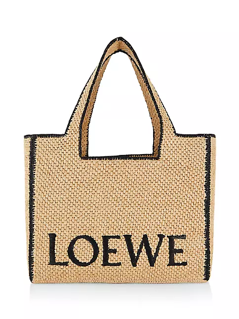 Loewe Paula's Ibiza Small logo raffia tote bag Loewe