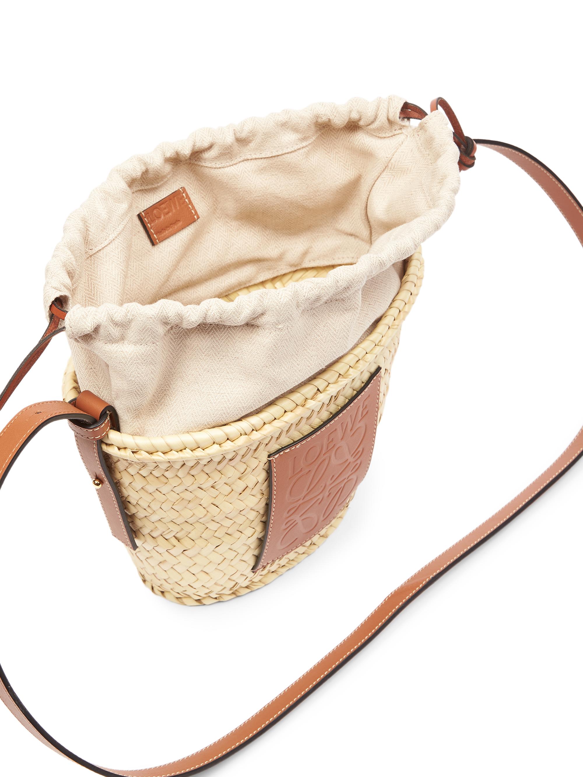 LOEWE LOEWE x Paula's Ibiza Raffia & Leather Bucket Bag | Saks