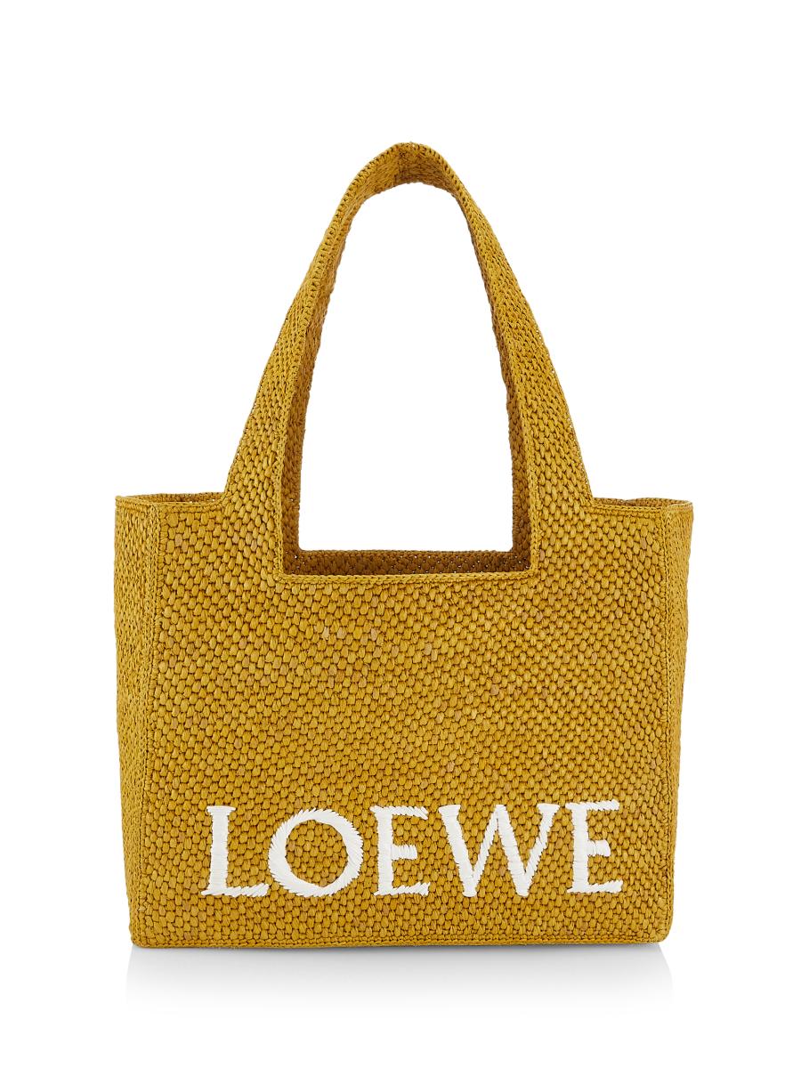 LOEWE LOEWE x Paula's Ibiza Medium Logo Raffia Tote Bag | Saks