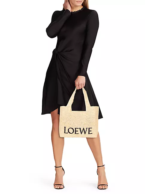 Loewe Paula's Ibiza Medium Anagram Basket Bag in Black