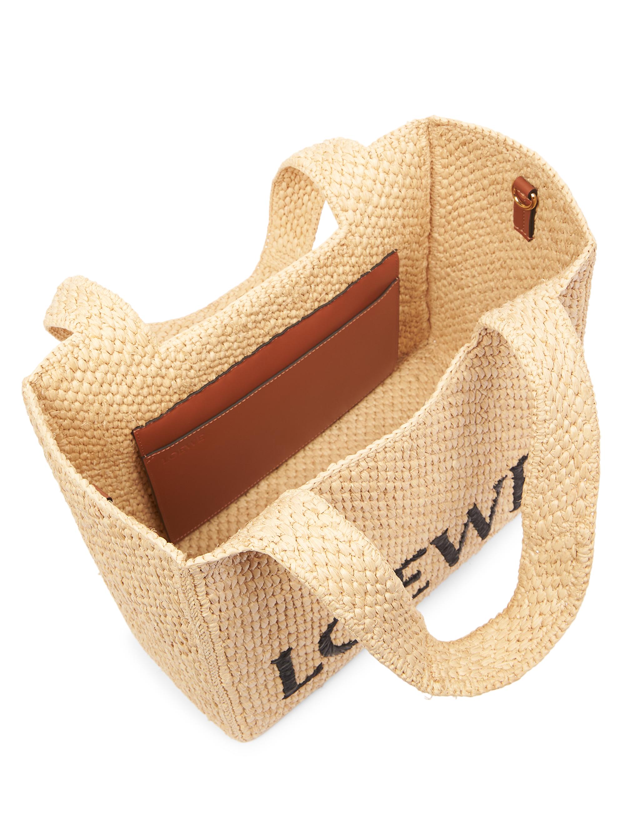 LOEWE LOEWE x Paula's Ibiza Medium Raffia Logo Tote Bag | Saks