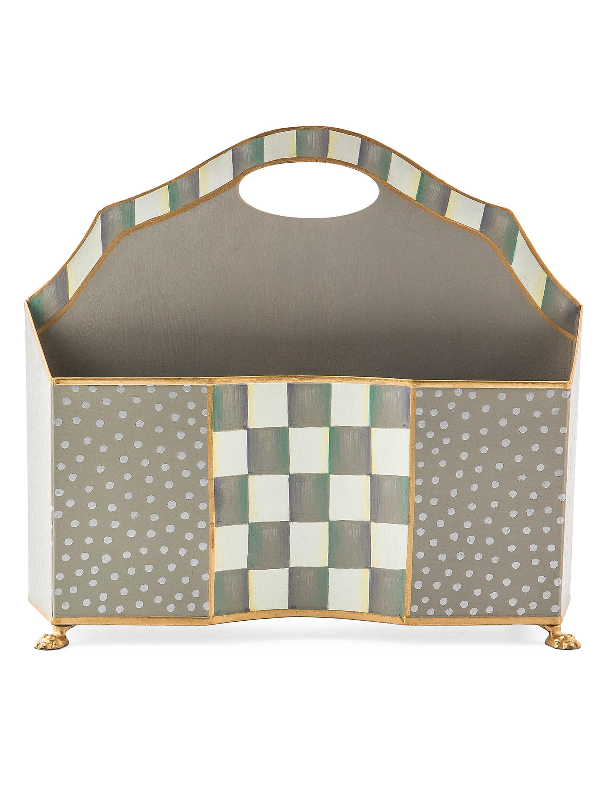 MacKenzie-Childs Sterling Check Magazine Rack