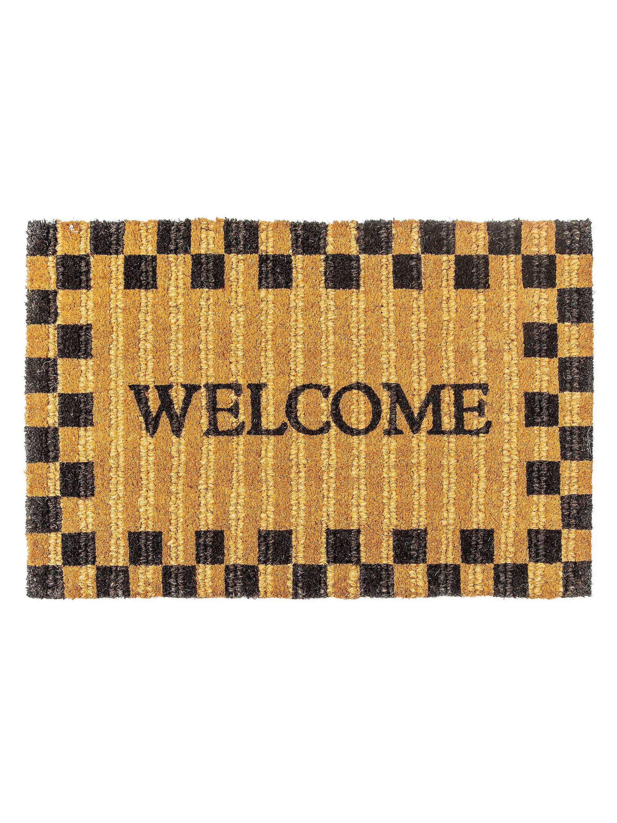 MacKenzie-Childs Welcome Check Door Mat