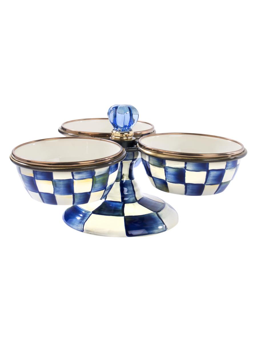 Mackenzie-childs Checked Triplicity In Blue