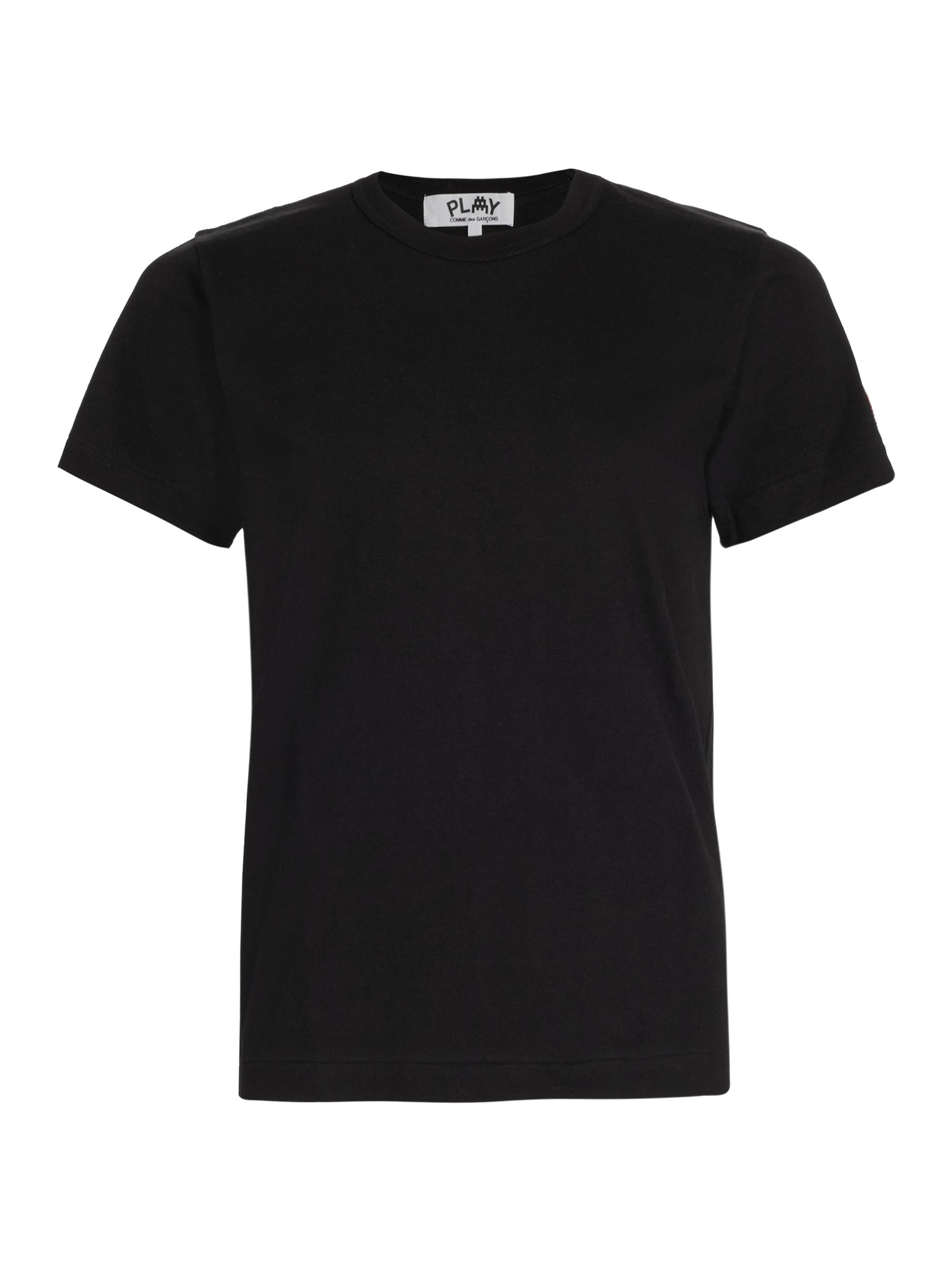 Comme des Garçons PLAY Women's Short-Sleeve Cotton T-Shirt - Black