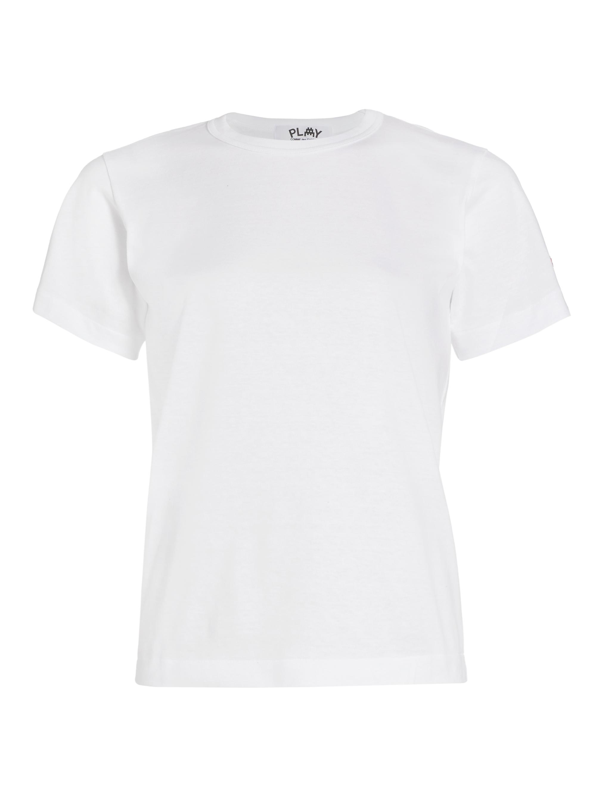 Comme des Garçons PLAY Women's Short-Sleeve Cotton T-Shirt - White