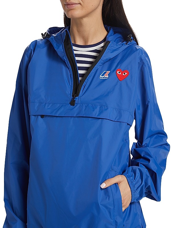 Shop Comme des Garçons PLAY K-Way Quarter-Zip Jacket | Saks Shop Comme des Garçons PLAY K-Way Quarter-Zip Jacket | Saks