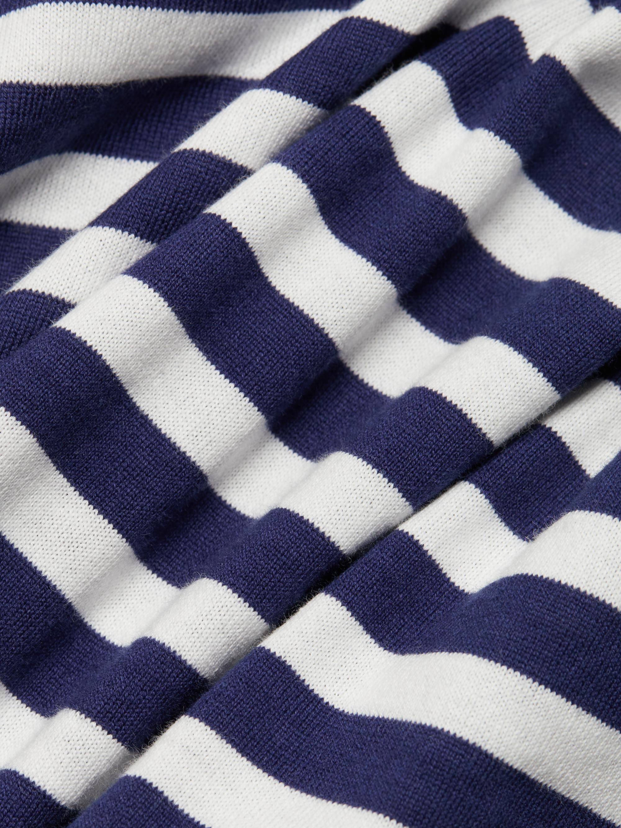 Comme des Garçons PLAY Women's Long-Sleeve Striped Cotton T-Shirt - Blue White Stripes | Thumbnail 6