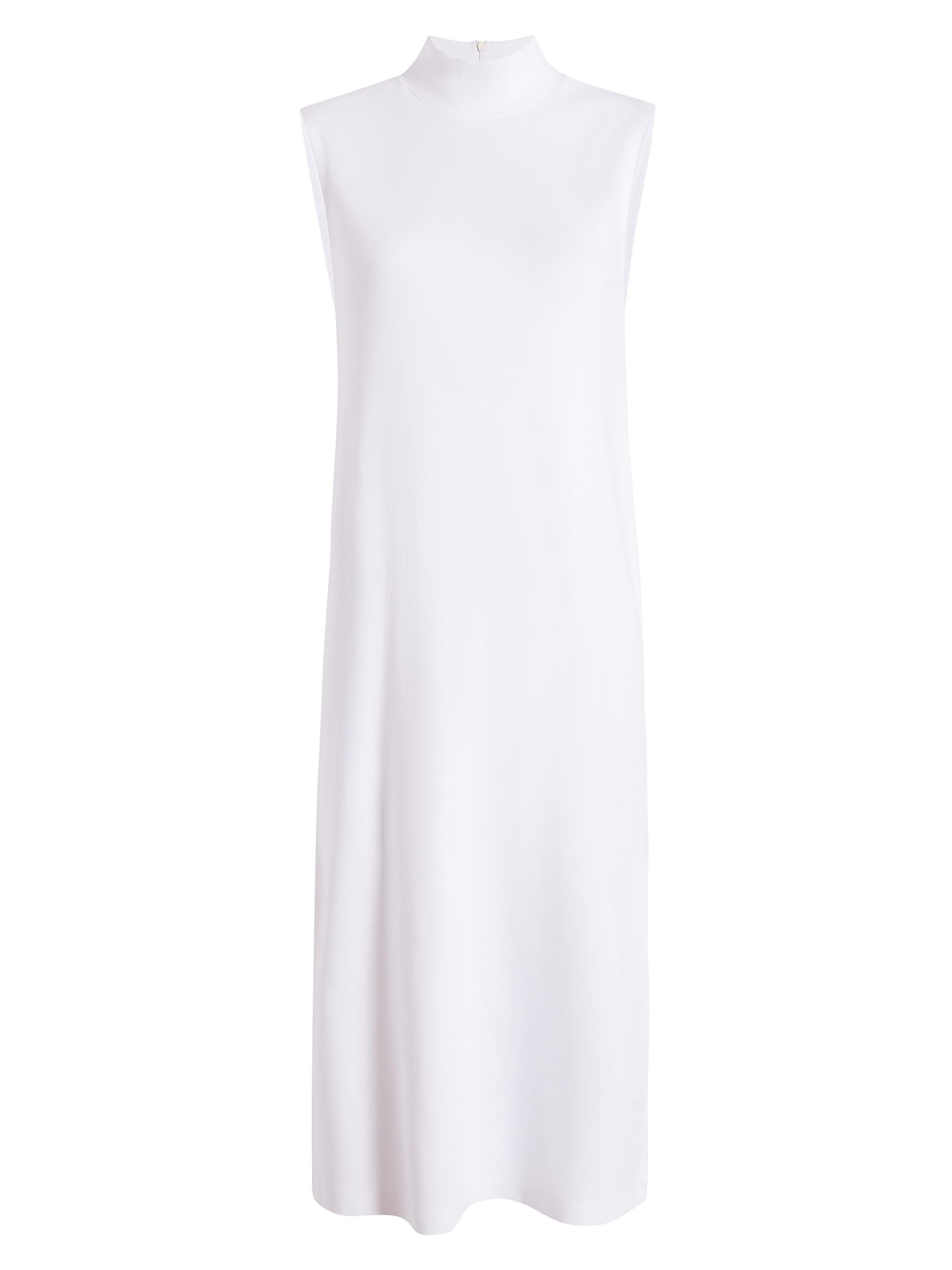 Another Tomorrow Women's Luxe Seamed Dress - White