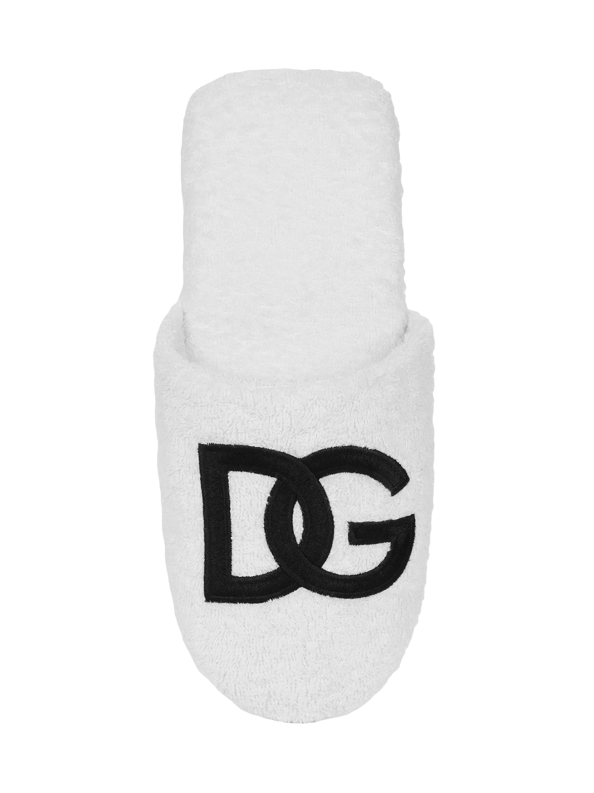 Dolce&Gabbana DG Logo Embroidered Slippers | Saks Fifth Avenue