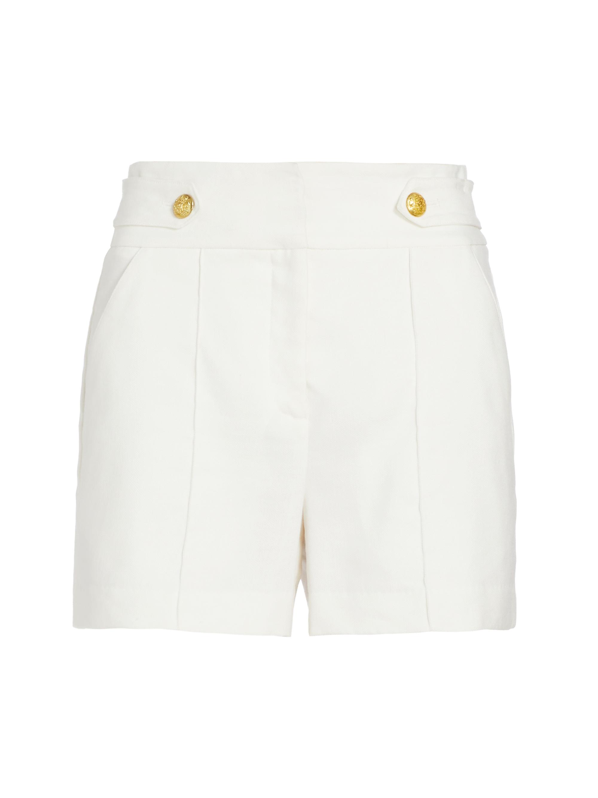 Veronica Beard Women's Runo Linen-Blend Shorts - White