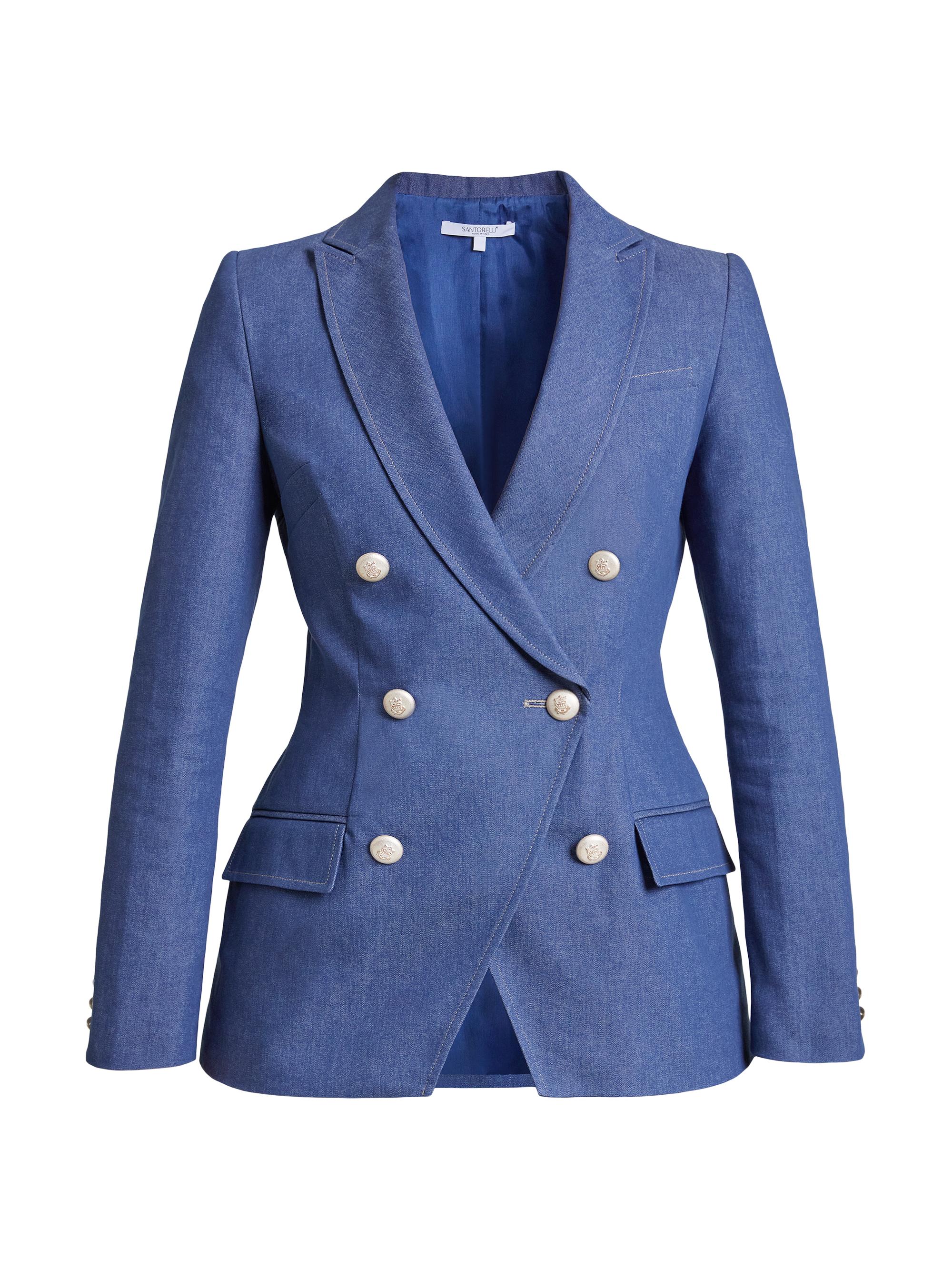 Santorelli Women's Paco Double-Breasted Jacket - Celeste Blue