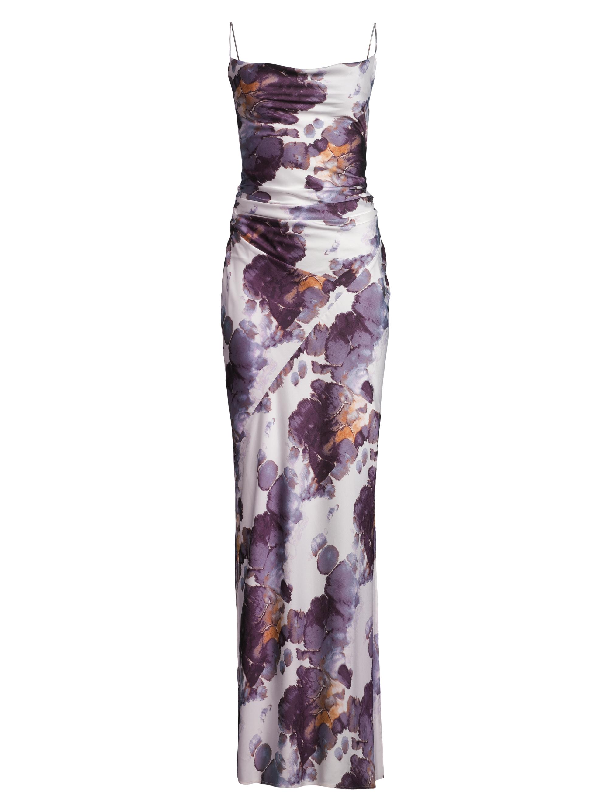 Donna Karan New York Women's Printed Ruched Side Maxi Dress
