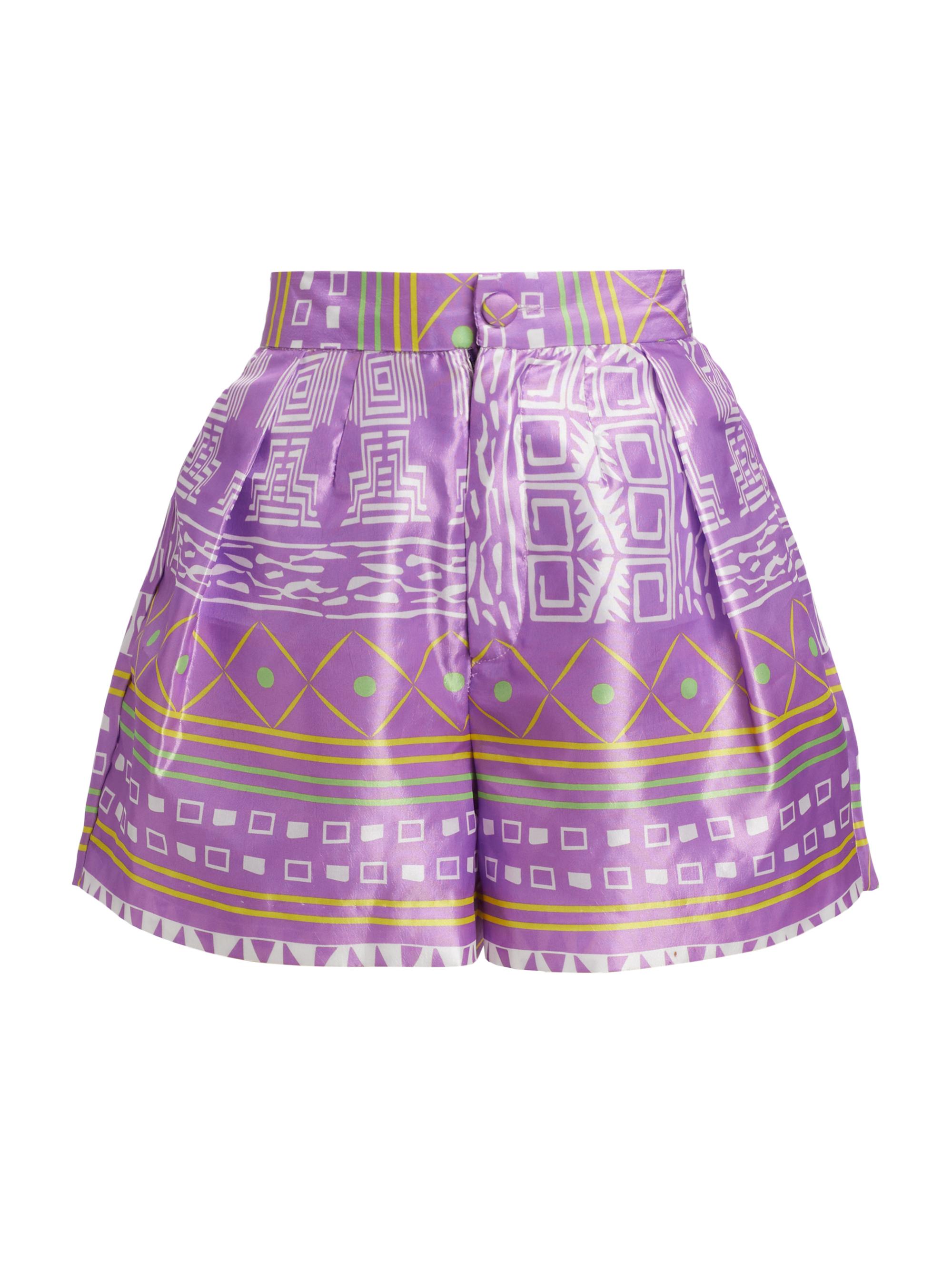 Claude Kameni Women's Lailani Printed Shorts - Multi Lilac