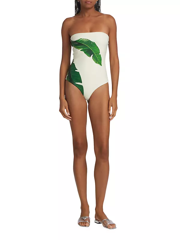Oasis wrap belted swimsuit in green