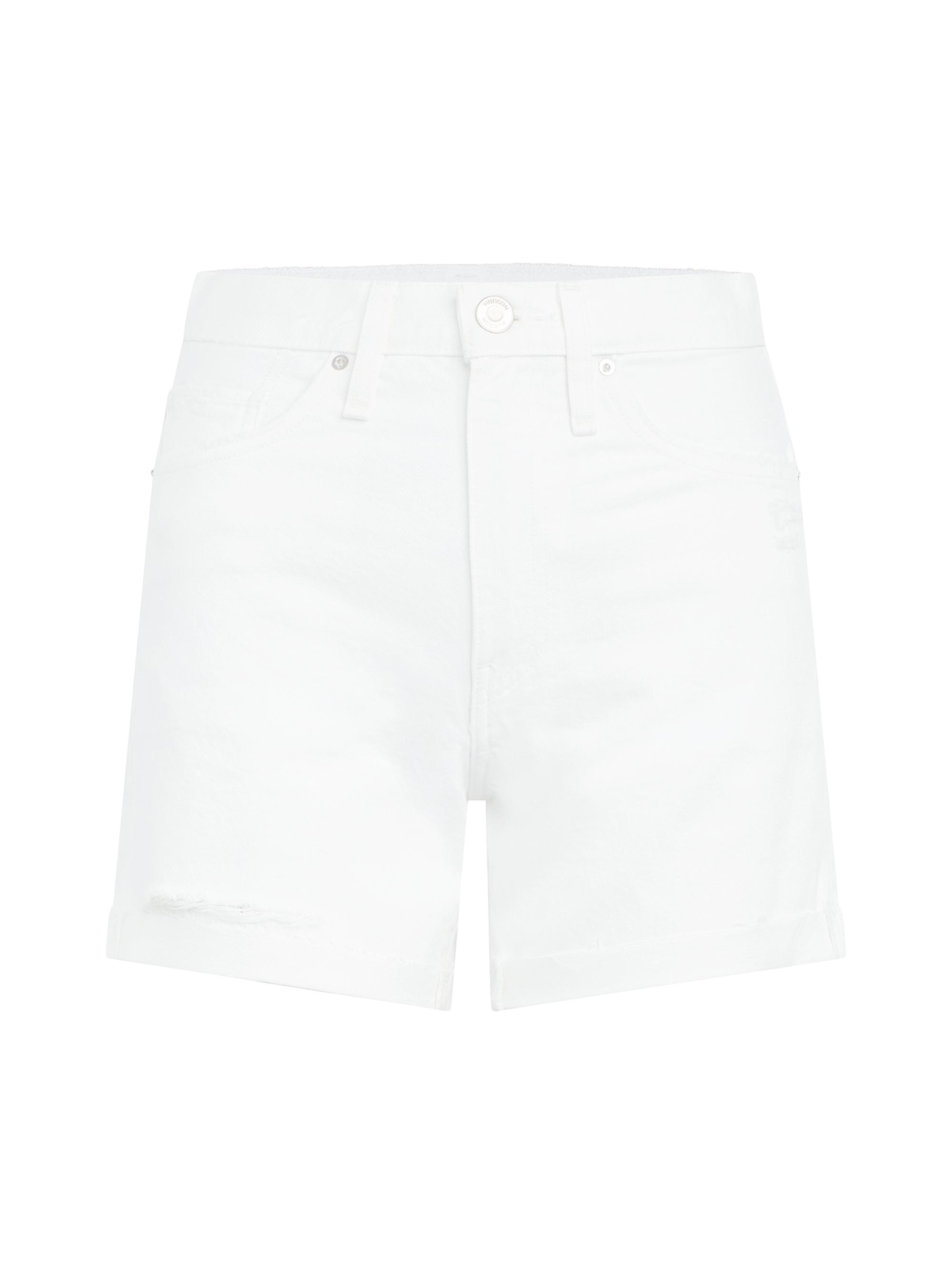 Hudson Jeans Women's Devon High-Waisted Denim Shorts - Dest White Willow