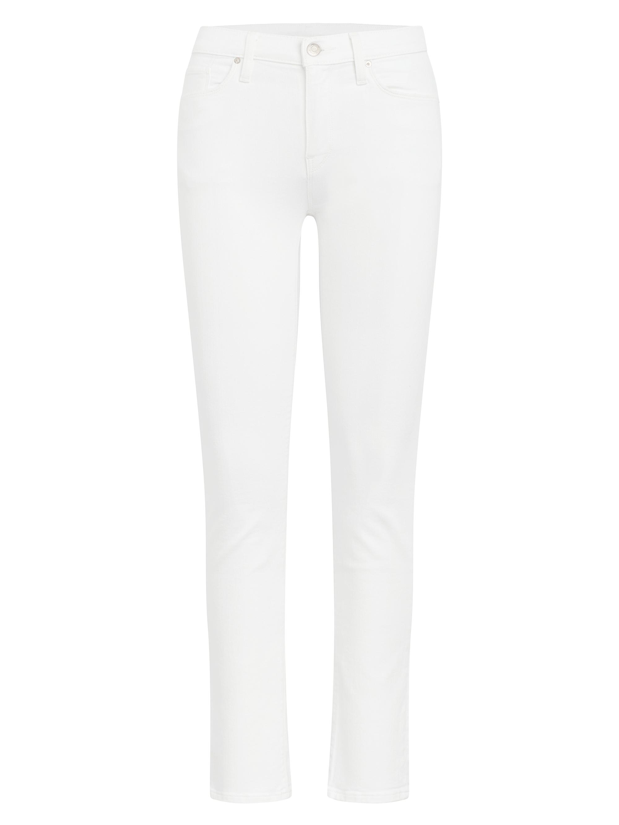 Hudson Jeans Women's Nico Mid-Rise Stretch Straight Ankle Jeans - White