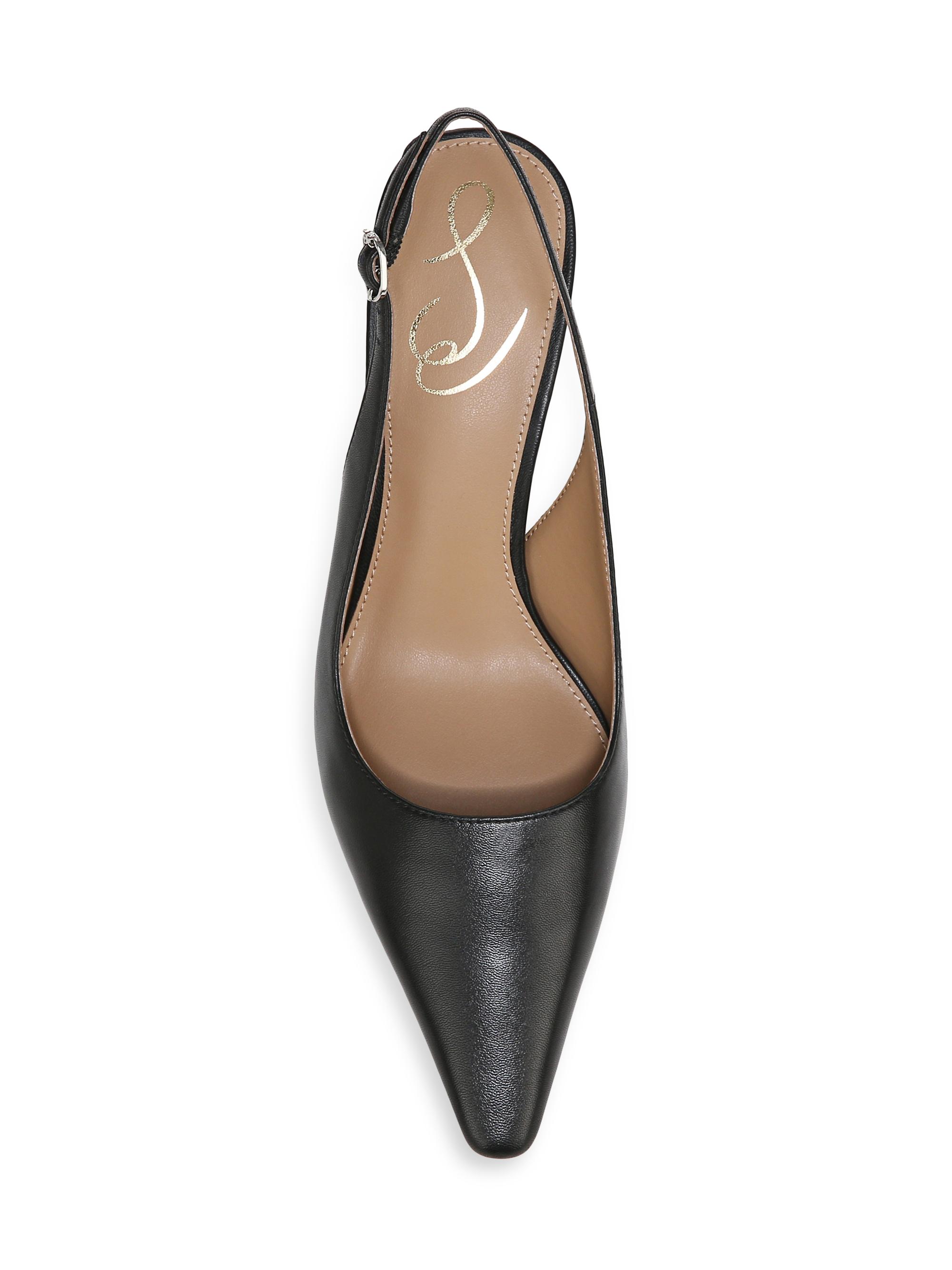 Sam Edelman Bianka Leather Slingback Pumps | Saks Fifth Avenue