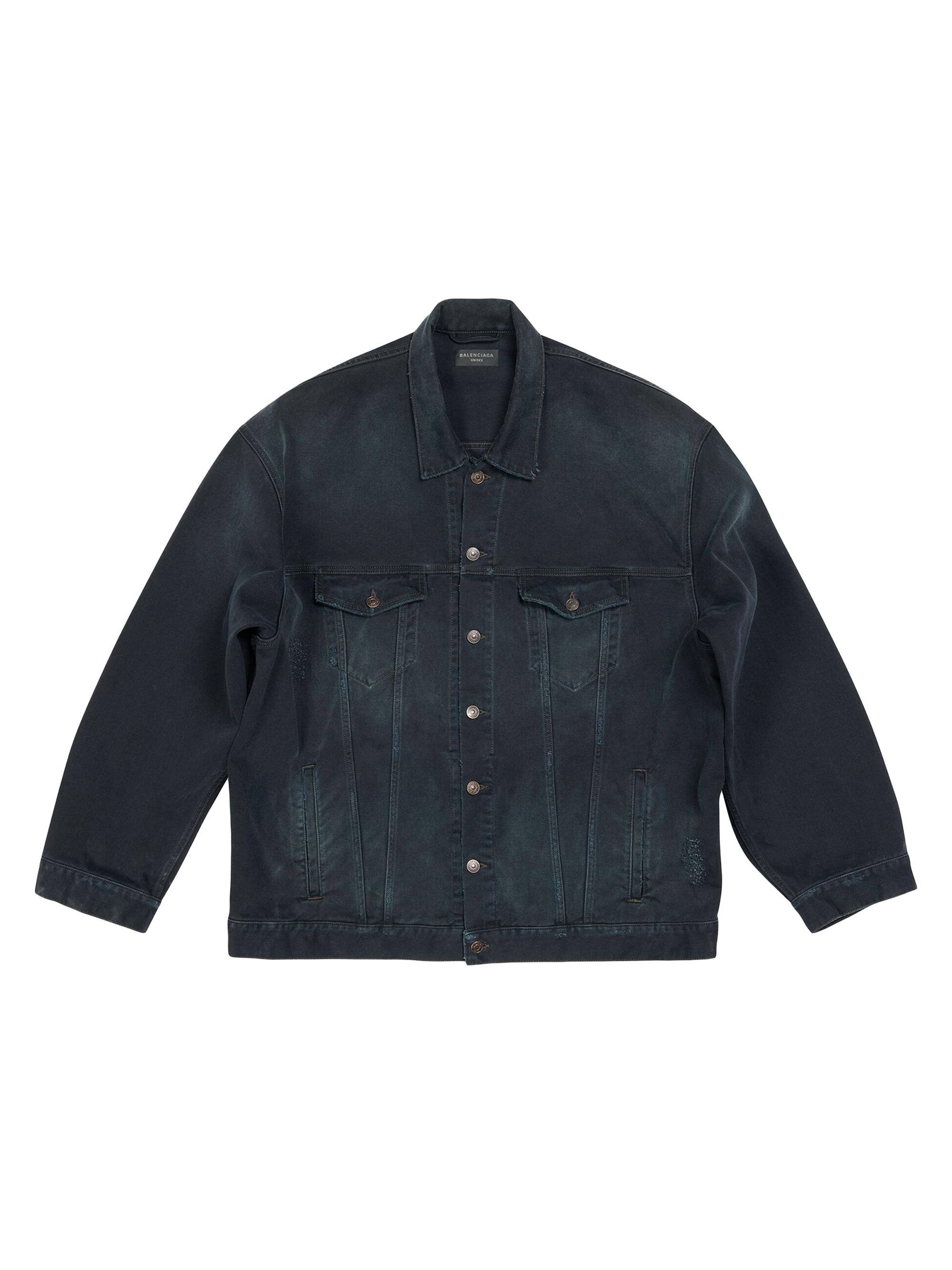 Balenciaga Hand Drawn BB Icon Oversized Jacket - Black