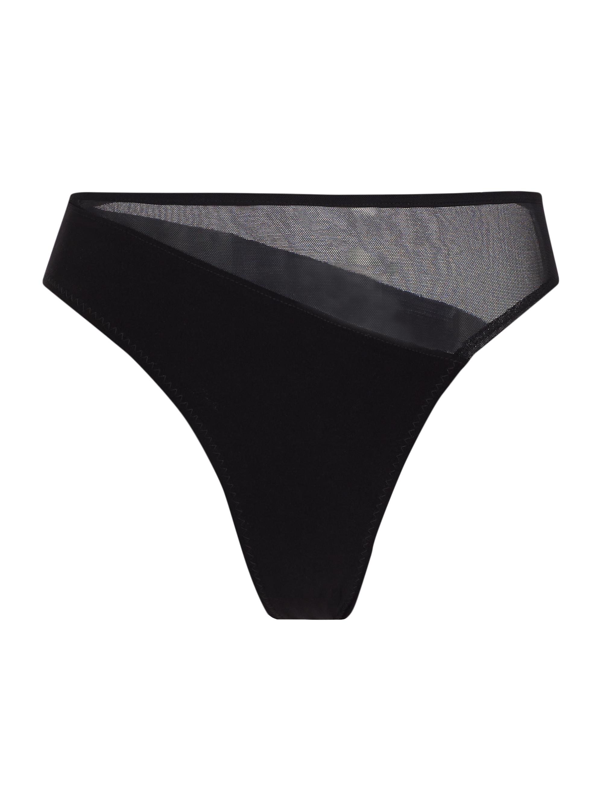 Norma Kamali Women's Snaked Mesh Bikini Bottom - Black