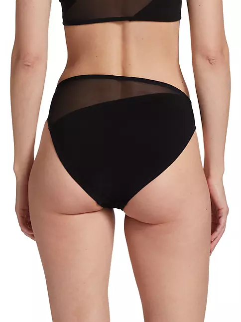 Shop Norma Kamali Snaked Mesh Bikini Bottom