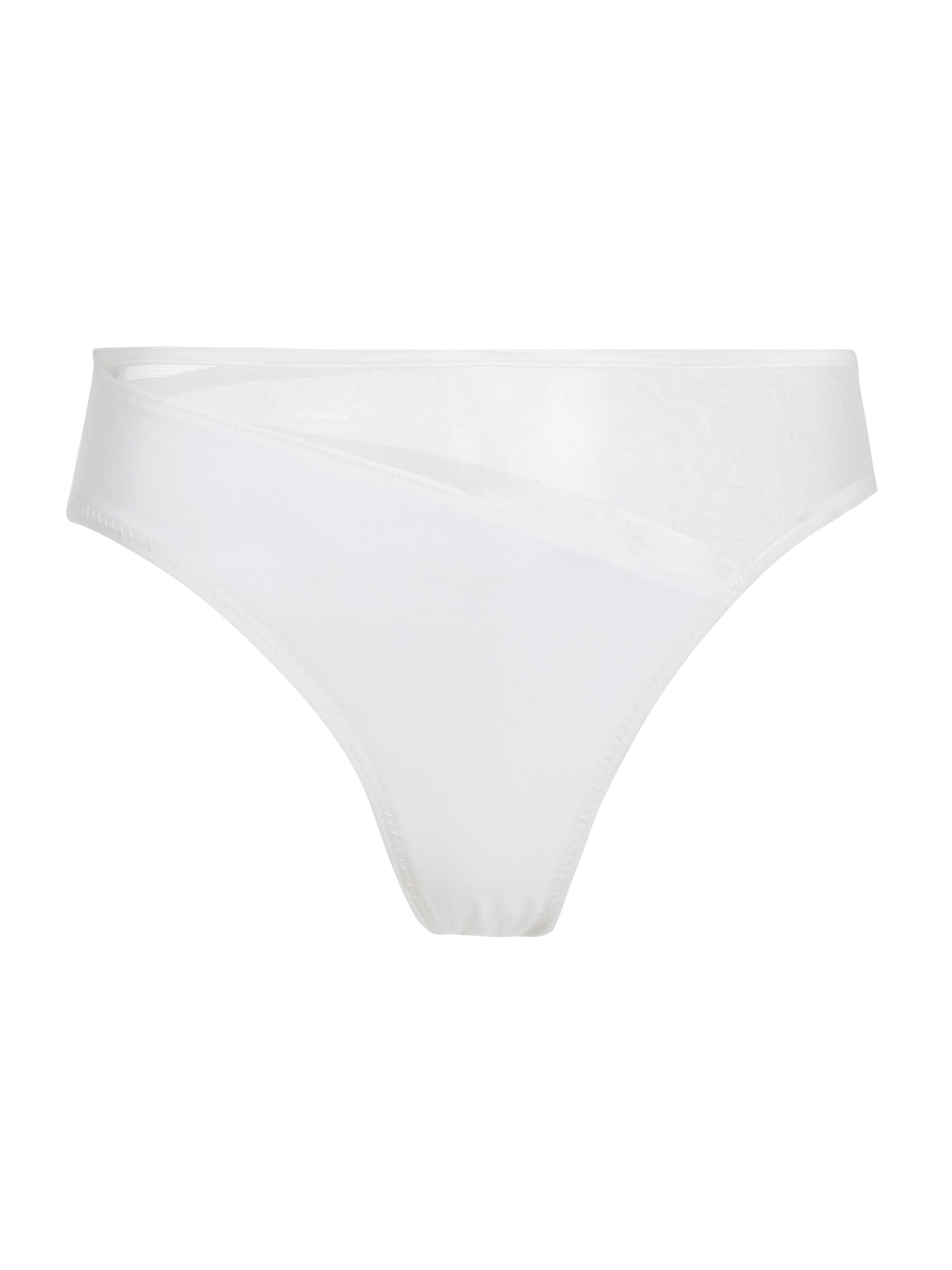 Norma Kamali Women's Snake Mesh Bikini Bottom - Snow White