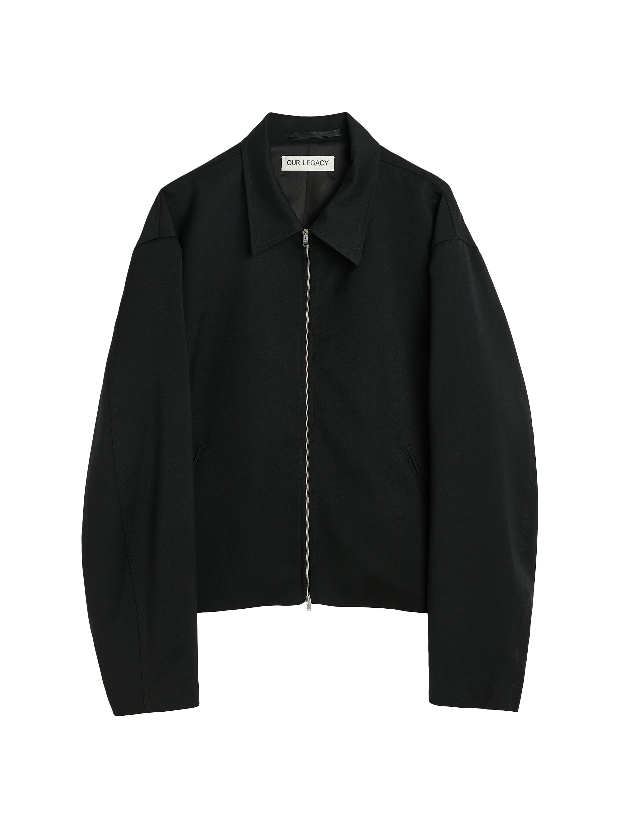 Our Legacy Men's Core Mini Collared Wool Jacket - Black Worsted