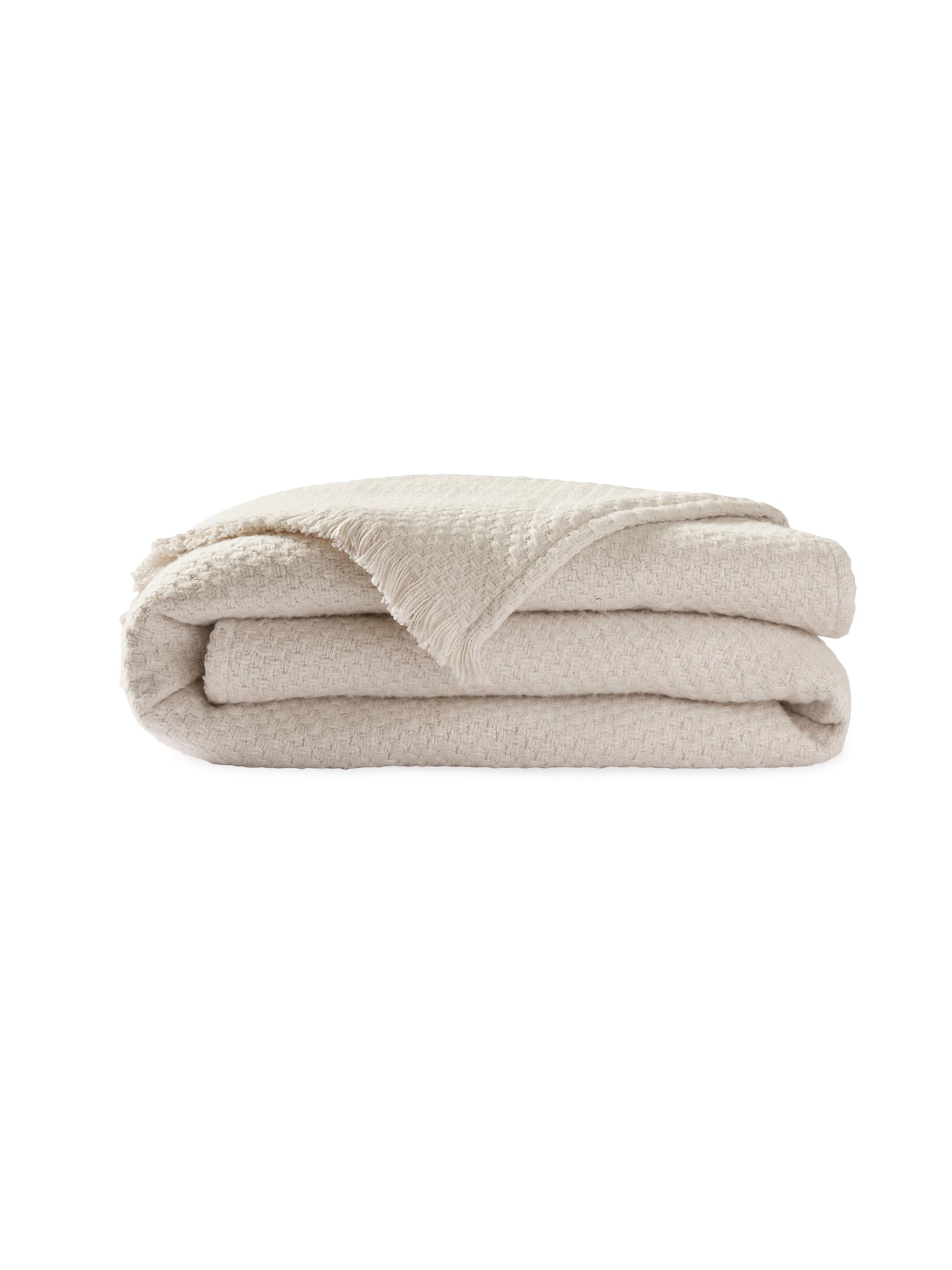 Anne de Solène Harmonie Throw Blanket - Chalk