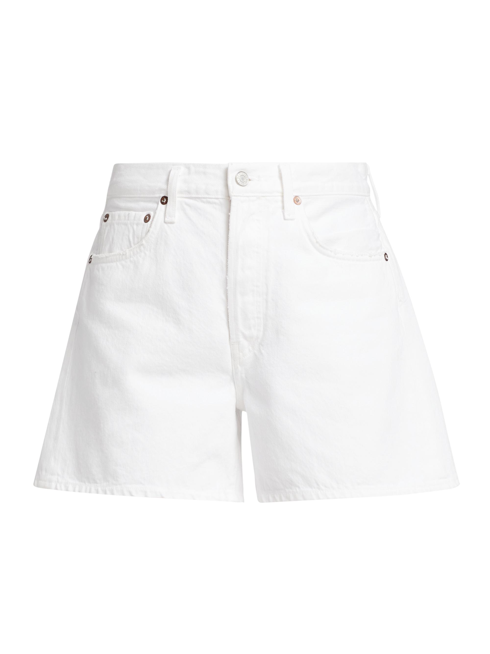 Agolde Women's Parker Long Denim Shorts - Dough