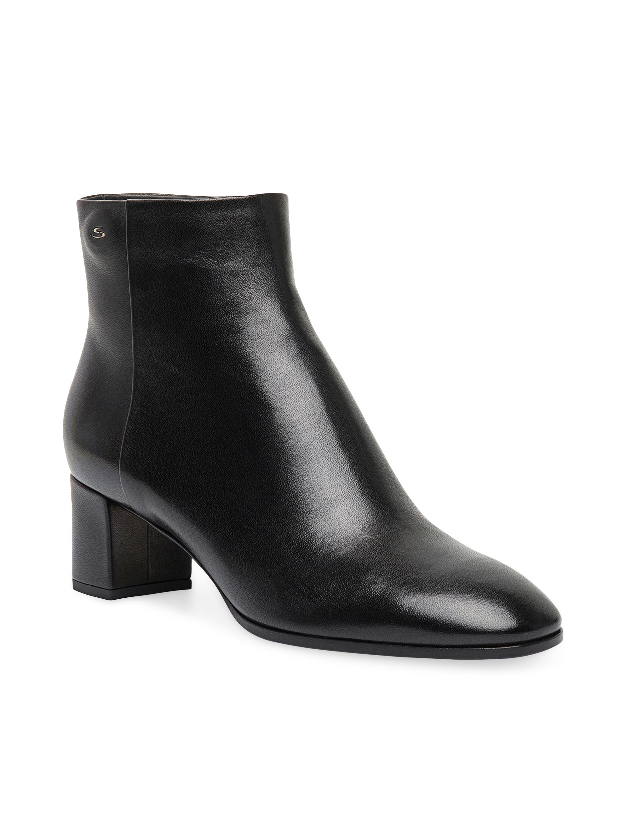 Santoni 50MM Side-Zip Leather Booties | Saks Fifth Avenue
