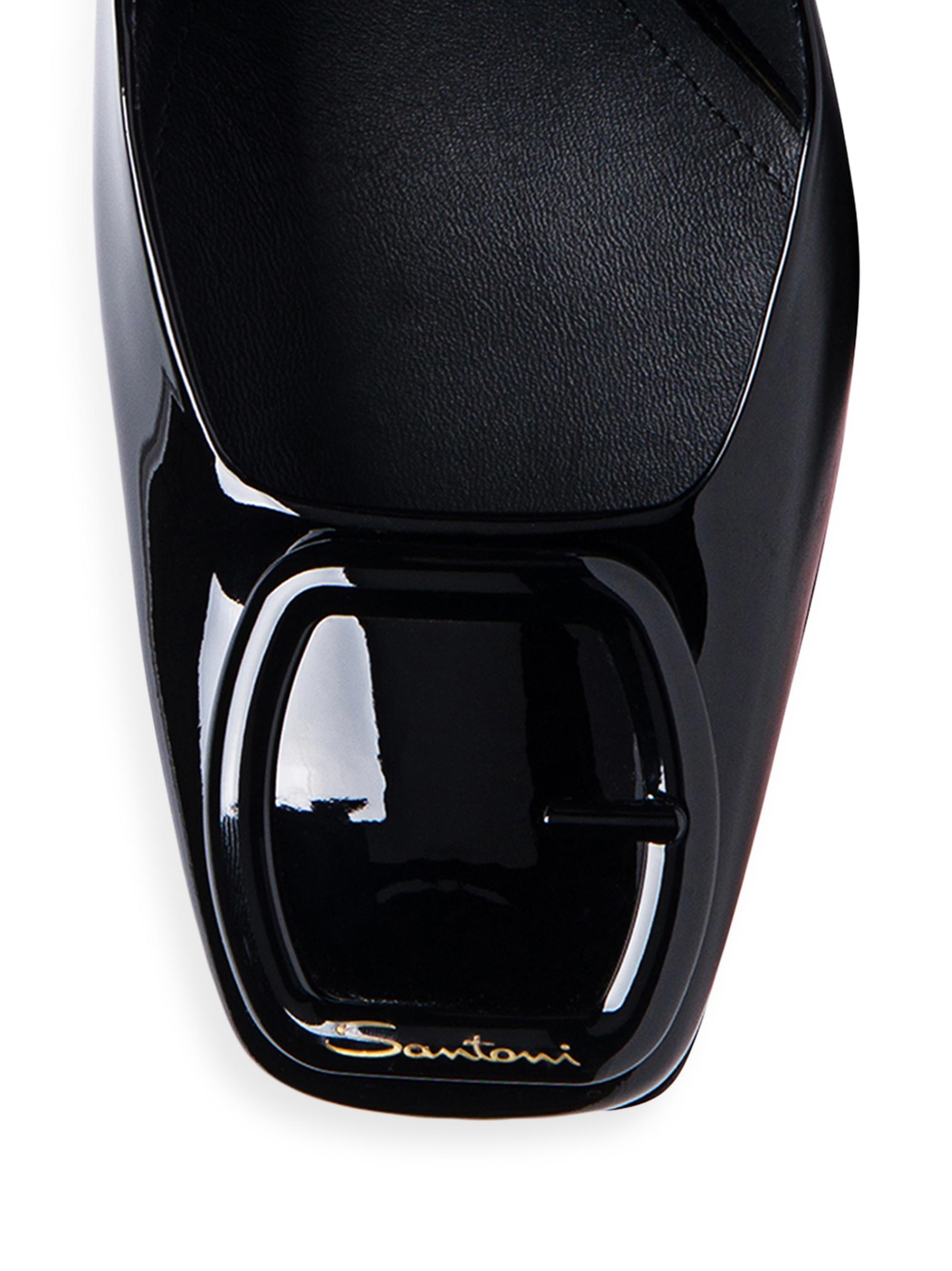 Santoni Peaches 85MM Patent Leather Slingback Pumps | Saks Fifth