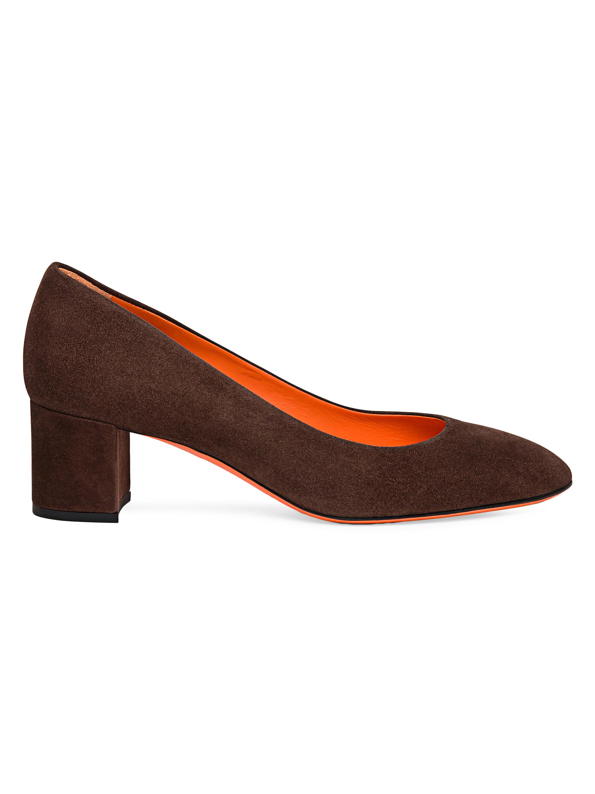 Santoni Women's Fight 50MM Suede Block-Heel Pumps - Brown