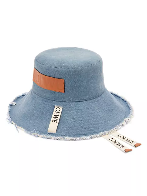 Casablanca Blue Denim Monogram Bucket Hat Casablanca