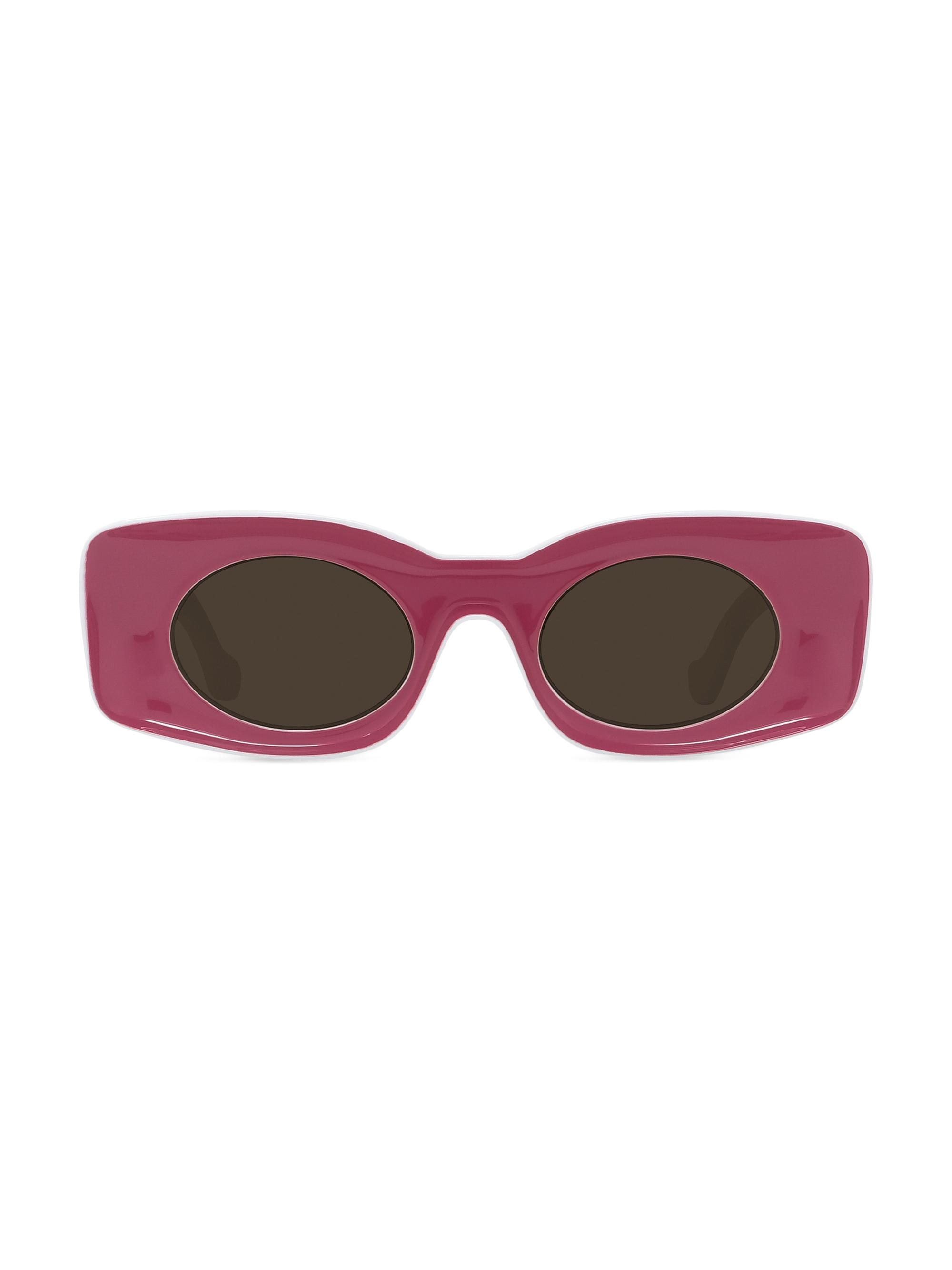 LOEWE Women's  x Paula's Ibiza 49MM Rectangular Sunglasses - Shiny Pink